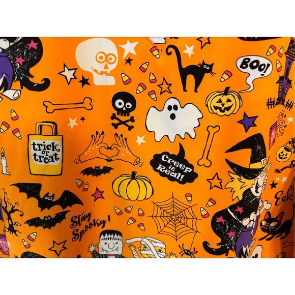 Dickies Halloween Scrub Top XL Orange (4224) - Picture 4 of 5